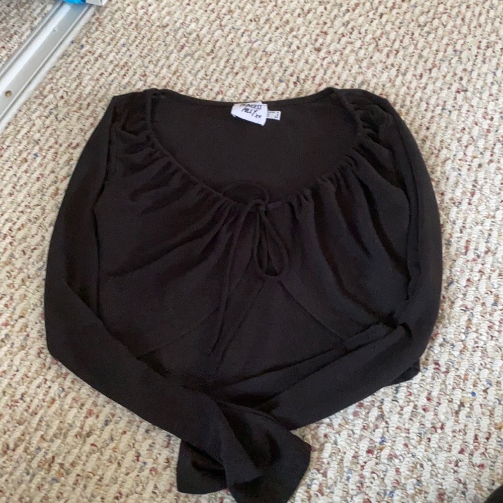 princess polly open front tie top